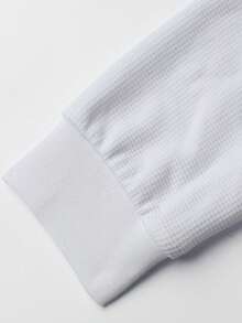 Manfinity CasualCool Men's Solid Color Long Sleeve Casual Commuter Polo Shirt Casual Men Long Sleeve White Polo Shirt - White - View 3