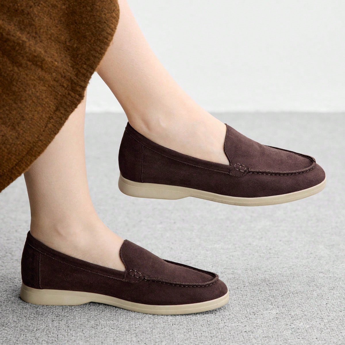 Zapatillas deportivas planas de slip-on casuales para mujer