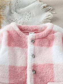 Souflis Souflis Bộ áo khoác kẻ sọc hồng và chân váy mini bồng bềnh cho bé gái, thích hợp mặc hàng ngày và dự tiệc - Hồng - Xem 6