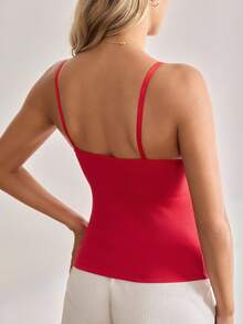 红色圣诞蕾丝拼接哺乳吊带背心，休闲舒适的孕期/产后女装