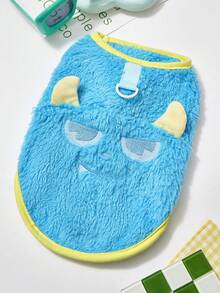 PETSIN Sweetheart Velvet Pet Vest – Cute Plush Jacket With Adorable Animal Embroidery, Traction Buckle Design, And Full-Body Comfort For Small Dogs, Cats, Puppies, Ideal For Playtime Or Casual Walks