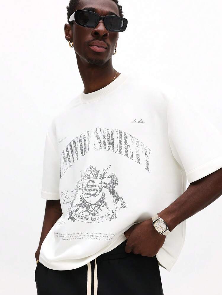 Heavyweight Tee With University Print