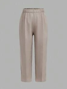 Young Boy 3-Piece Suit: Khaki Vest, Elastic Waist Pants, Bow Tie & Long Sleeve Shirt, Gentleman Style, Spring/Summer,In Fall/Winter