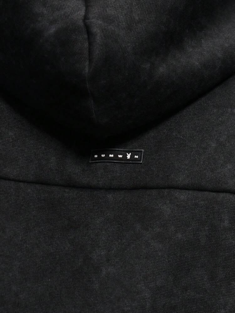 PLAYBOY X SUMWON Oversized Full Zip Hoodie With Drawstring