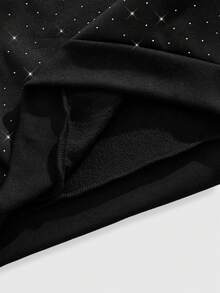 ROMWE MEN Street Life Felpa casual con stampa occhi di moda d'avanguardia da uomo, top a maniche lunghe - nero - Visualizzare 6