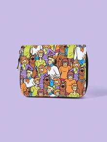 SCOOBY-DOO X SHEIN 1个卡通狗图案简约风格拉链零钱包，适合女性使用。 - 彩色 - 查看 1