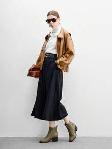 CUCCOO BIZCHIC Classic Retro Fashion Chunky High Heel Ankle Boots