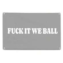 1 件粉色 F-Uck It We Ball 旗帜 3x5 英尺趣味男人洞穴墙适用于青少年女孩室内室外卧室和大学宿舍墙壁装饰挂毯礼物 - 彩色 - 查看 6