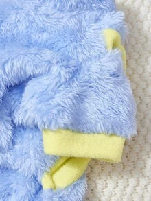 PETSIN Lovely Cartoon Style Four-Legged Pet Jumpsuit – Windproof And Snuggly Fleece Clothing For Small Dogs & Cats, Perfect For Daily Indoor And Outdoor Wear - Blue - View 7
