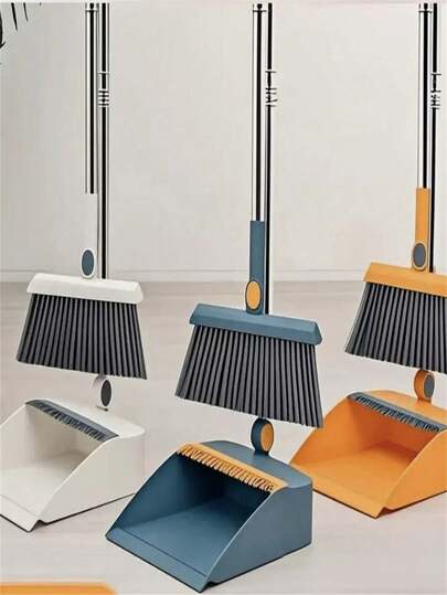 1pc Household Broom, Dustpan & Brush Set, Long-Handled Brush & Dustpan, Home, Office For Home, School Dormitory Cleaning, Non-Stick Hair Cleaning Tools, Cleaning Supplies, Cleaning Tools (Broom Can Be Purchased Separately)