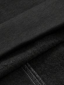 FRIFUL 女士圆领长袖撞色滚边宽松套头衫，休闲日常穿着，秋季服装 - 黑色 - 查看 4