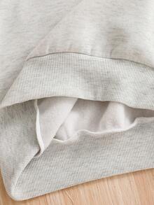 2pcs/Set Tween Boys Casual College Style Side Stripe Contrast Color Pullover Sweatshirt And Jogger Pants Set, Suitable For Autumn/Winter Daily, Commuting And Sports Wear - Light Grey - View 3