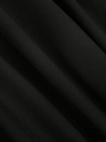 Sunspun Chân váy xếp ly chắp vá phong cách Gothic Punk cỡ lớn không đối xứng - màu đen - Xem 7