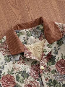 SWAVVY 男士时尚提花拼接抓绒长袖外套，秋冬季，抓绒 - 杏色 - 查看 3