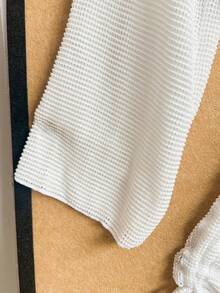 SHEIN Swim Summer Beach Drawstring Side Cover Up Jumpsuit Without Bikini Set - White - View 7