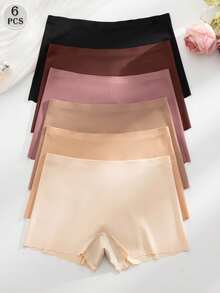 6pcs/Set Women's Seamless Briefs, Comfortable Underpants, Versatile Everyday Wear - Multicolor - View 3