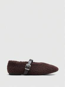 CUCCOO BIZCHIC Women's Fashion Commuter Versatile Casual Mary Jane Flat Shoes For Christmas Spring Shoes - Chocolate Brown - View 7