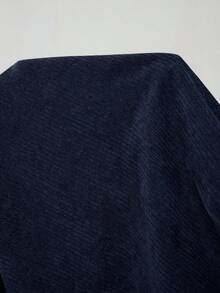 Solflare Plus Size Women's Solid Color Drawstring Waist Wide Leg Loose Casual Pants - Navy Blue - View 5