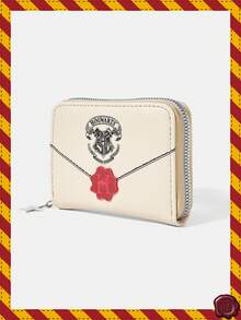 HARRY POTTER X SHEIN Khaki Fashion Portable Change Purse Large Capacity Wallet - Khaki - View 4