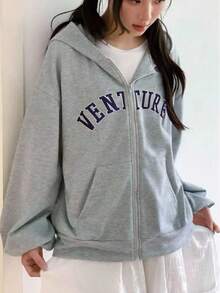 Sweetra Young Casual Loose Fit Regular Sweatshirt Jacket For Teen Girl Back To School Sweatshirt