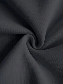 Flirla 大码女式标语 PERFECTLY Imperfect 字母印花圆领卫衣 - 深灰色 - 查看 4