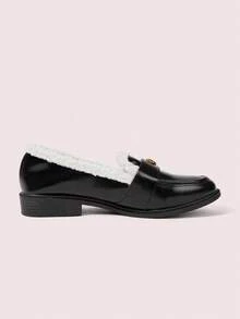 CUCCOO DOLLMOD Lolita Loafers For Women, Faux Thermal Lined, Autumn/Winter, Suitable For Halloween, Christmas - Black - View 8