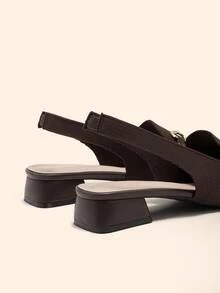 CUCCOO BASICS Giày bệt thường ngày trang trí kim loại CUCCOO dành cho nữ - Cà phê nâu - Xem 10