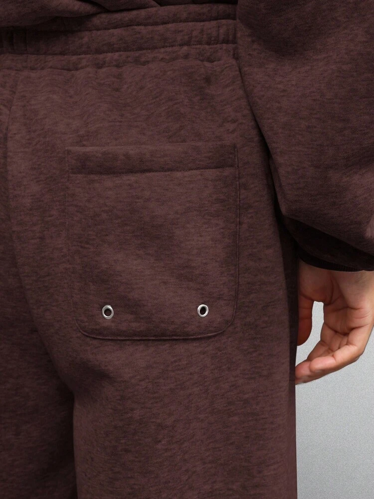 SUMWON Loose Fit Heavyweight Sweatpants With Embroidered Logo Detail Casual Jogger Pants For Loungewear Winter Comfort Plain