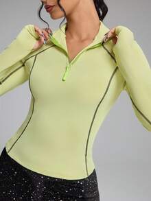Innovista Áo Jersey đạp xe nữ tay raglan phối màu tương phản, khóa kéo nửa thân, ôm sát, chi tiết phối màu, áo khoác thể dục nữ, đường kẻ phối màu, túi thoáng khí, định hình cơ thể, quần áo tập luyện có khóa kéo, ôm sát, co giãn, đồ tập yoga, thể thao mùa thu, thể thao hàng ngày, từ văn phòng đến phòng tập, câu lạc bộ, làm việc tại nhà, chạy bộ, đạp xe, nhẹ nhàng từ văn phòng đến tòa án, từ bữa trưa đến phòng tập, tập luyện HIIT, thoải mái khi vận động, ấm áp/lớp áo mùa đông. - màu xanh lá - Xem 12