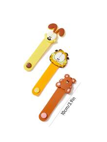GARFIELD | SHEIN Cartoon Data Cable Storage Clip Travel Earphone Charging Cable Organizing Clip Home Multi-Functional Cute Winding Cable Organizer, Suitable For Various Cable Storage - Multicolor - View 3