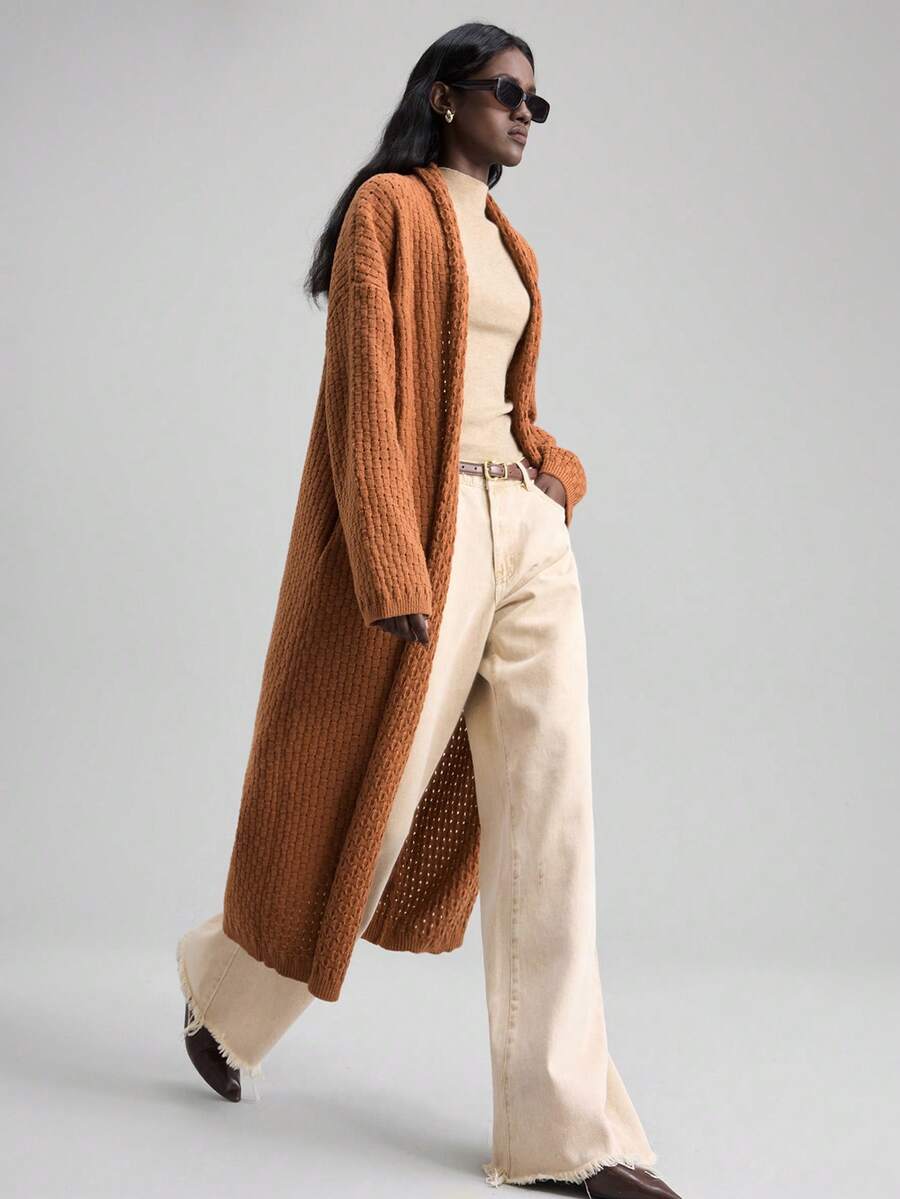 Ontre Áo khoác cardigan trơn màu đơn giản, thoải mái, dễ phối đồ dành cho nữ, thu/đông 2025