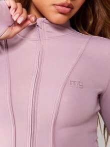 MISSGUIDED Active Zip-Up Sculpted Jacket And High-Rise Seamless Leggings Two Piece Athleisure Set For Women Fall Winter Collection