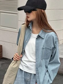 DAZY 少女牛仔衬衫