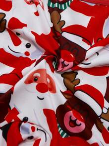 Teen Boy Cute Santa Claus Print Underwear, Soft Fabric Skin-Friendly, Holiday Gift, For Christmas
