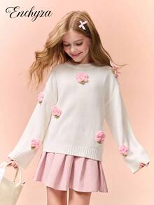 Fall Winter Vintage Tween Girls Sweaters