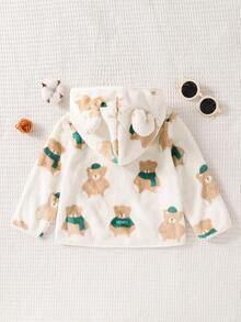 Cozy Pixies Newborn Baby Boy Casual Versatile Hooded Thickened Jacket - Multicolor - View 2