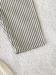 Playful Pals Infant Boys' Casual Striped Suspender Pants & Long Sleeve Round Neck Top Set, Autumn/Winter