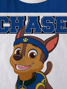 SHEIN | PAW Patrol Young Boy Summer Colorblock Dog Print T-Shirt