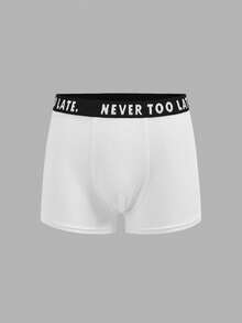 SHEIN 6pcs/Set Comfortable Minimalist Letter Print Elastic Waist Underwear Set For Teen Boys, Soft Fabric, Versatile, Suitable For Daily Wear, School, Travel, Fall Autumn And Winter Clothes, Layering, Loungewear Buy One And Get Six, Buy 1 And Get 6, Boys Underwear Boxer Briefs Boys Underpants - Multicolor - View 5