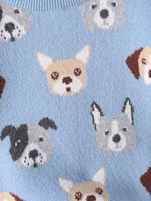 Souflis Souflis 幼儿男童时尚提花针织毛衣长袖套头衫和裤子套装，秋冬