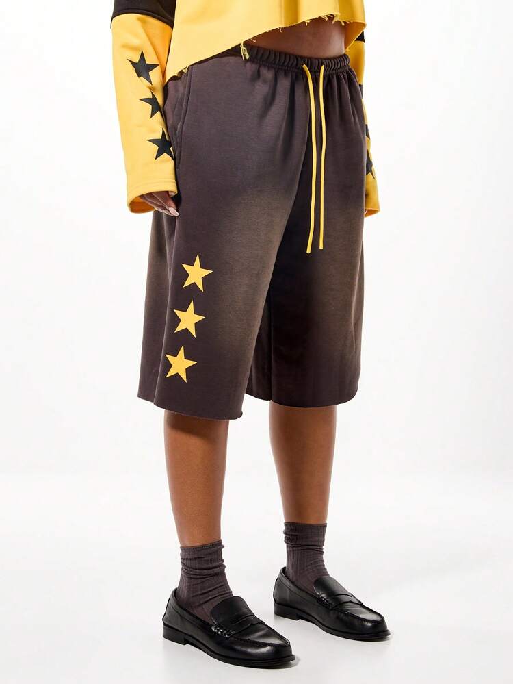 SUMWON WOMEN Oversized Bermuda Shorts With Star Print