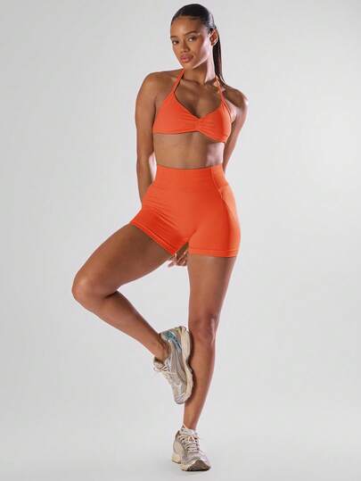 Musera Sport Pantalones cortos mini de cintura alta cómodos y activos para entrenamiento, gimnasio, correr, club de running, pádel, tenis, pickleball