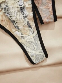 Charlaine 5件套性感女士蕾丝丁字裤，浪漫女士内衣