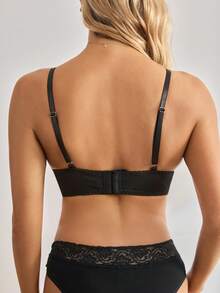 Moonlight&Mama Black Wireless Lace Maternity & Nursing Bra - Black - View 3