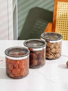1pc Clear Food Storage Jar - Clear - View 4