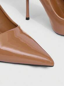 CUCCOO SZL Women's Pointed Toe Stiletto High Heel Pumps, Suitable For Commuting, Dating, Party And Other Occasions For Christmas Spring Shoes - Camel - View 5