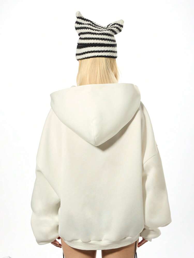 Bluza z kapturem zapinana na suwak i z nadrukiem Savage Mode