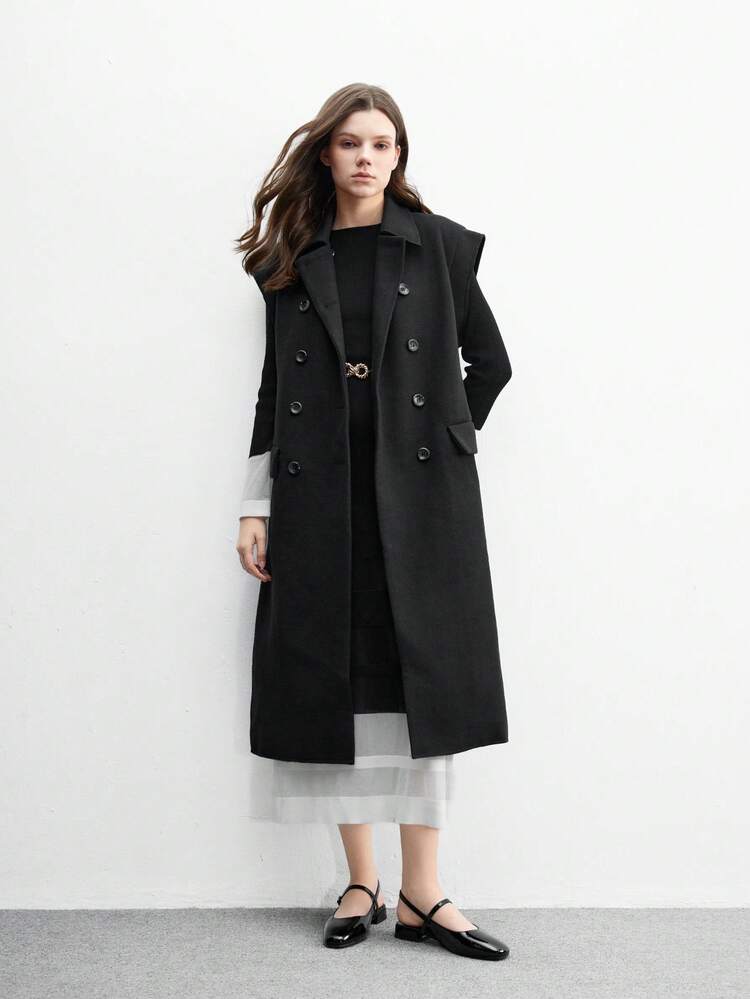 CUCCOO BIZCHIC Women's Square Toe Chunky Heel Flat Black Strap Comfortable Minimalist Commuter Flat Mary Jane Backless Slip-On Shoes, Versatile For Daily Wear And Work For Christmas Spring Shoes