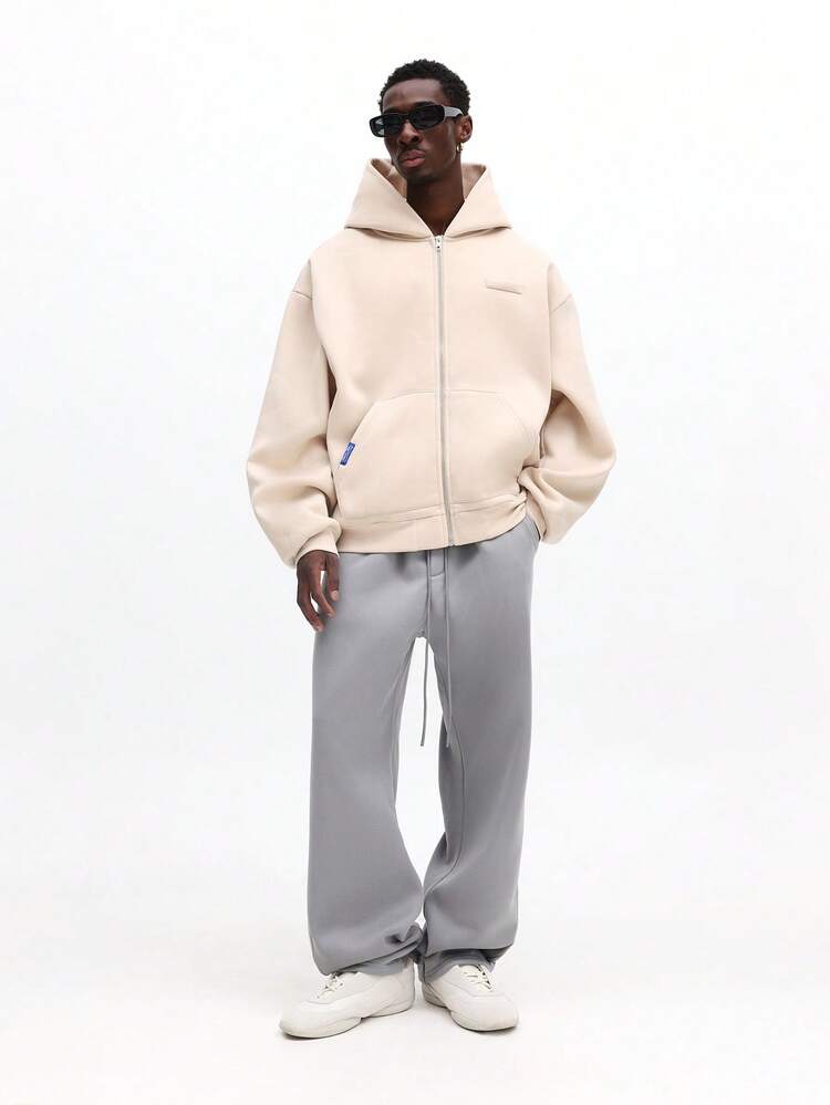 SUMWON Regular Men's Zip Up Hoodie Coordinates Set With Drawstring Hood Casual Sweatsuit Autumn Winter Streetwear