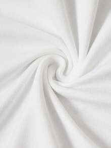 Manfinity Homme 男士经典纯色圆领短袖T恤，“WHATEVER”小英式条纹设计休闲百搭T恤 - 白色 - 查看 4